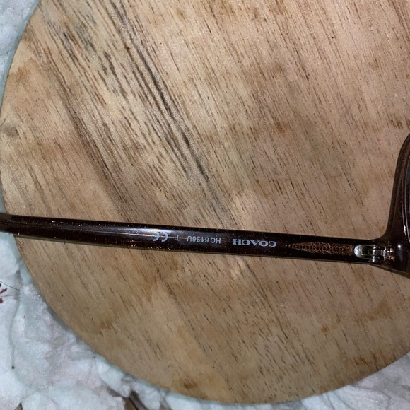 Coach Glasses in a dark grey w/ sparkles in the rims. Lenses can be removed. - Picture 8 of 9